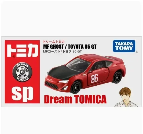 TAKARA TOMY Tomica Front Text D Fujiwara Takumi AE86 Hornet Alloy CarModel Replica Miniature Collection Kids Gift Toys for Boys
