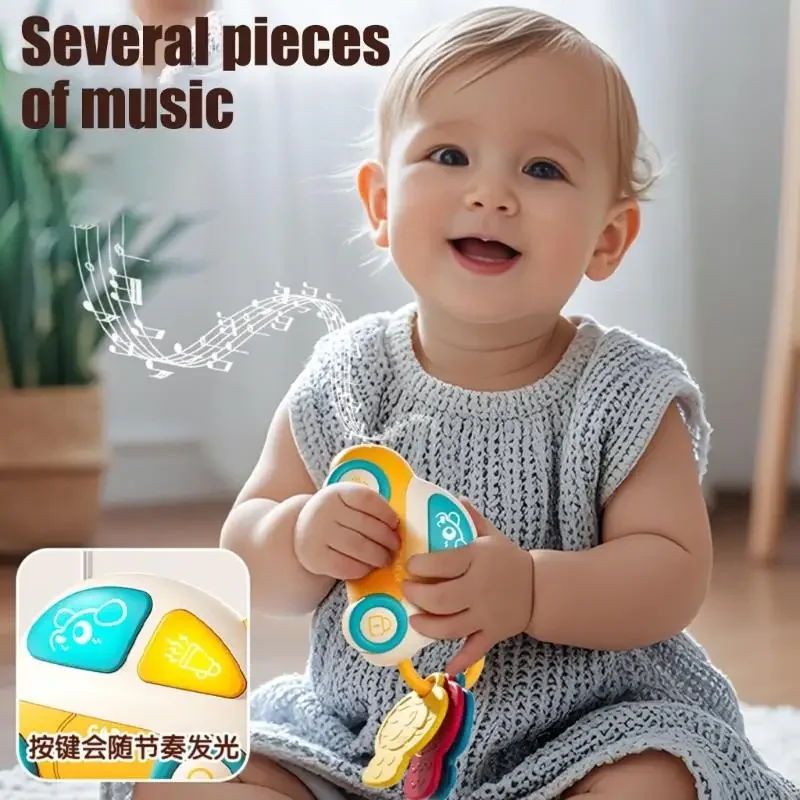 جهاز راديو محمول للأطفال مزود بإضاءة صوتية تفاعلية وآمنة ومشغل موسيقى وراديو وجهاز تطوير اللغة للتعلم المبكر 15UB