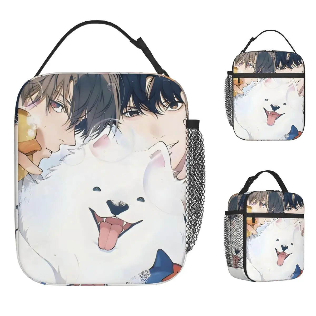 L-Lost In The Cloud Anime Lunch Bag For Women Print Lunch Box Fun School Cooler Bag Convenient Oxford Thermal Tote Handbags