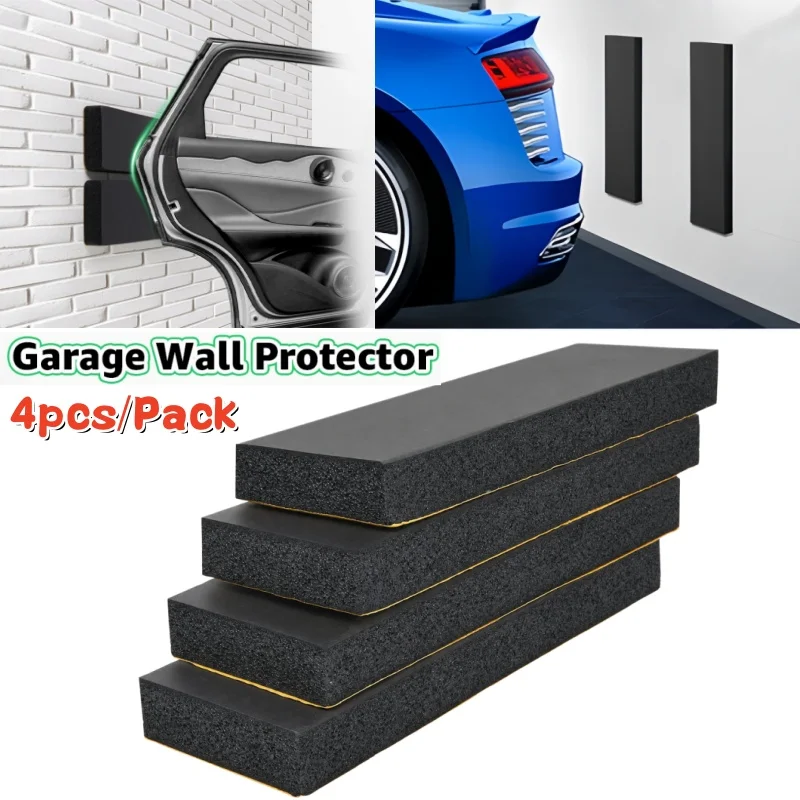 4Pcs/Set Garage Car Door Protector Wall Corner Bumper Guard Foam Block For Parking Spaces Warehouses Protecte Bump And Scratches