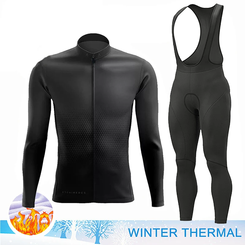 2025 hommes veste d'hiver course cyclisme manches longues maillot ensemble chaud thermique polaire vélo maillot extérieur vélo de route cyclisme vêtements