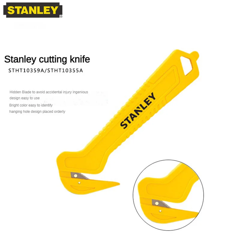 Stanley Safety Art Knife Box Opener Multifunctional Cardboard Concealed Blade Single Double Sided Logistics Case Hand Knife