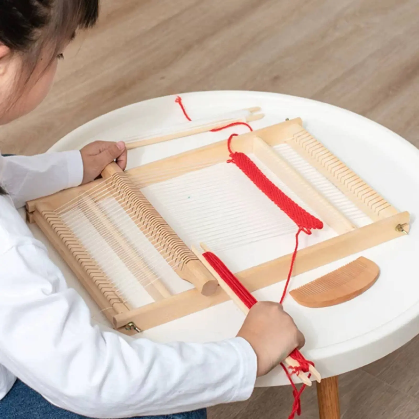 Machine à tisser le fil DIY : Améliore les compétences pratiques, métier à tisser manuel DIY pour débutants, développe la patience pour les filles et en classe.