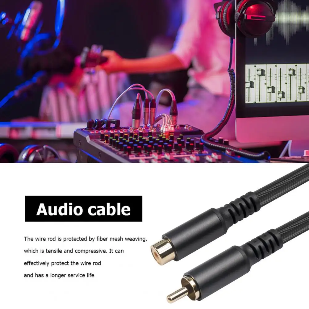 AV Extension Cable High Fidelity Stable Lossless Transmission Plug Play RCA Male To Female Lotus Head Extension Coaxial Line