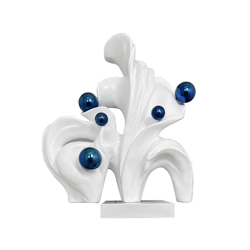 

Large floor-to-ceiling sculpture abstract art ornament hotel lobby fiberglass decorative crafts