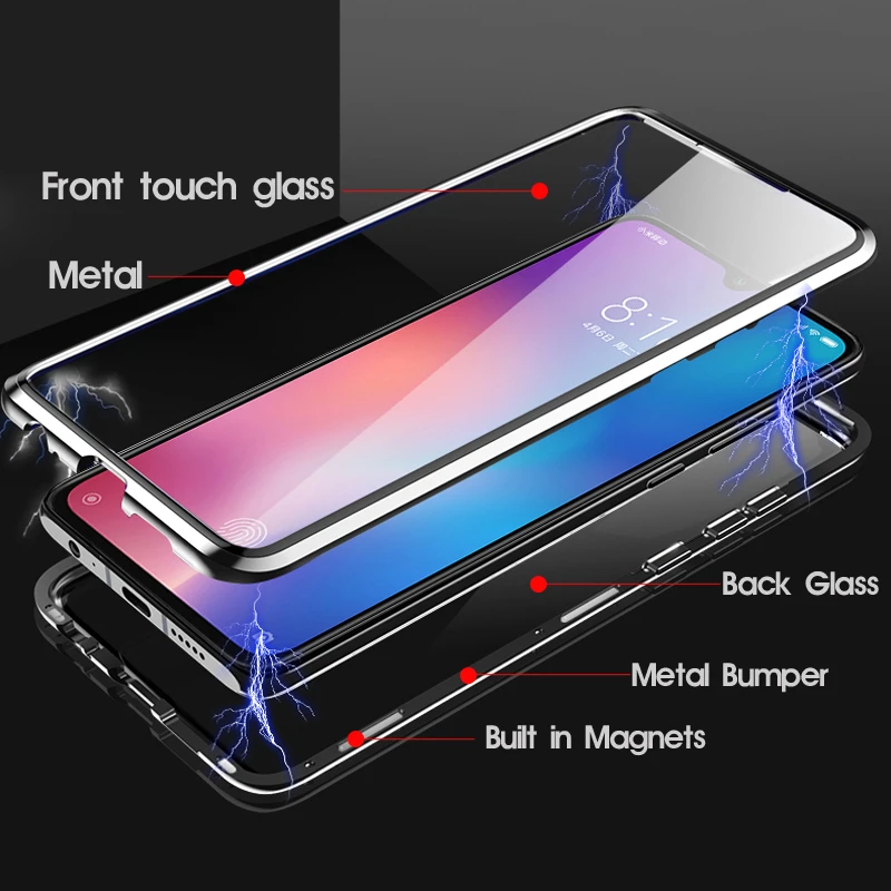 360 Full Protection Magnetic Case For Oppo Reno 10 Pro+ Double Sided Cover Tempered Glass Coque For Oppo Reno10 Pro+ Case Funda