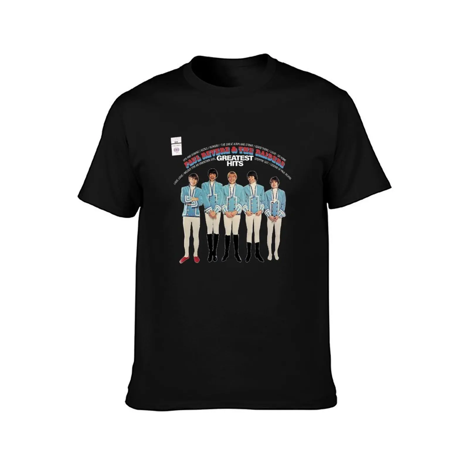 Paul Revere &Amp; The Ráídérs Greatest Hits T-Shirt Simple Line Art Print Tee T-Shirt