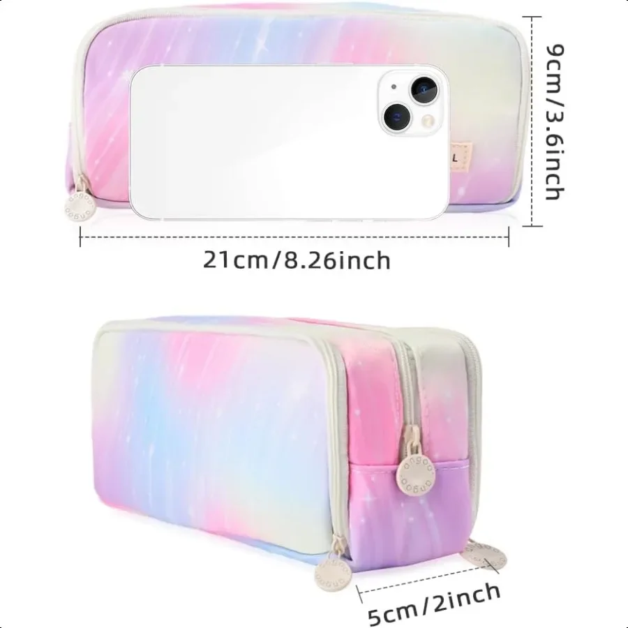 مقلمة كبيرة مكونة من 3 مقصورات وحقيبة أقلام رصاص ذات سعة كبيرة للفتيات المراهقات والأولاد والطلاب ومنظم أكسفورد