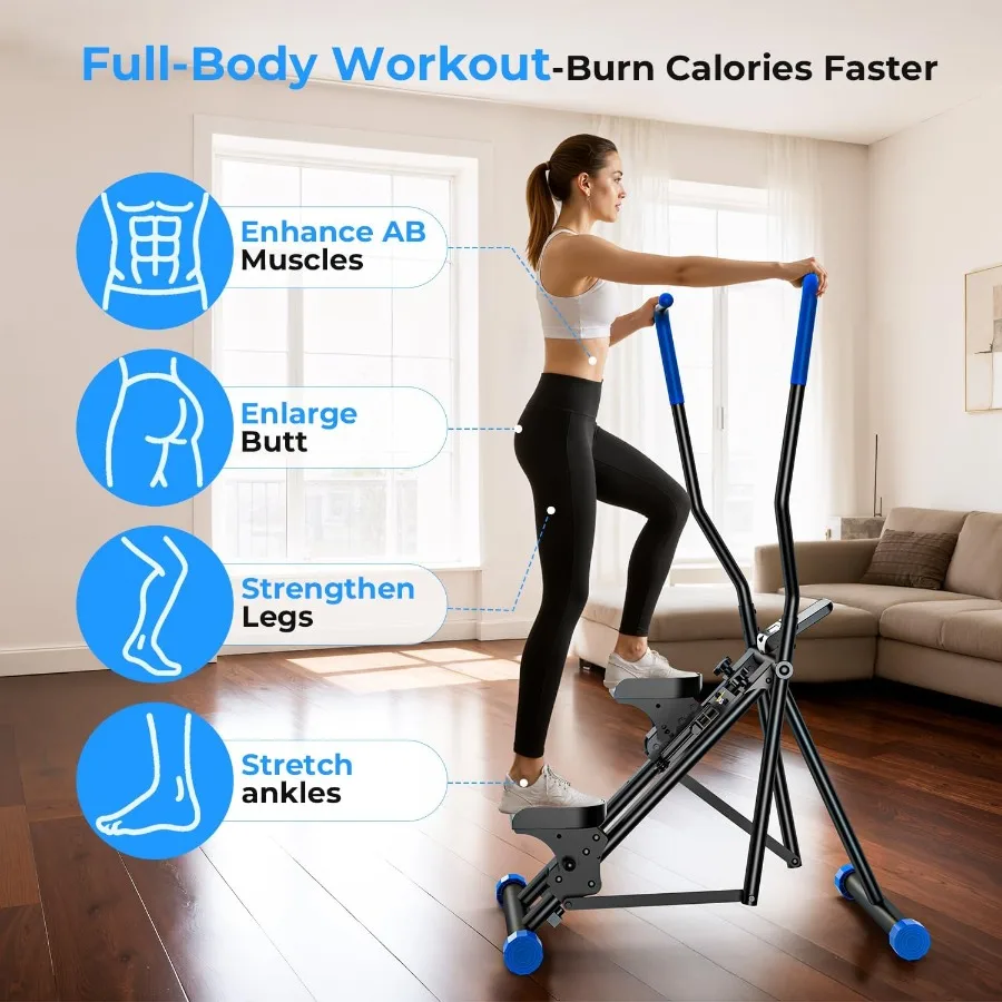 Stair Stepper for Home, Vertical Climber Exercise Machine with Stable Triangular Frame, Smooth and Quiet Motion, Full Body Work