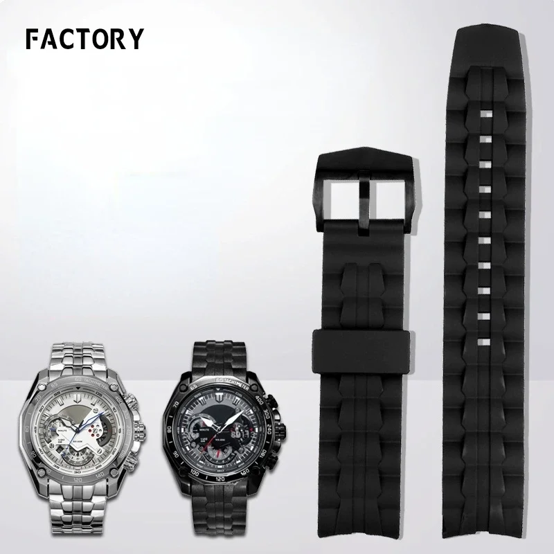 

Ремешок для часов для Casio Edifice Series EF-550D PB EF-523 мужской резиновый силиконовый ремешок для часов аксессуары