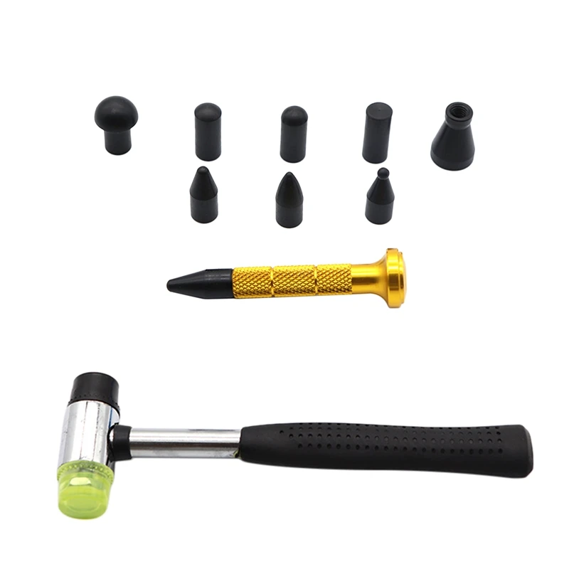 

Car Body Paintless Dent Repair Tools Kits Knockdown Metal Tap Down Pen Dent Lifter Dent Fix Tools with 9 Heads