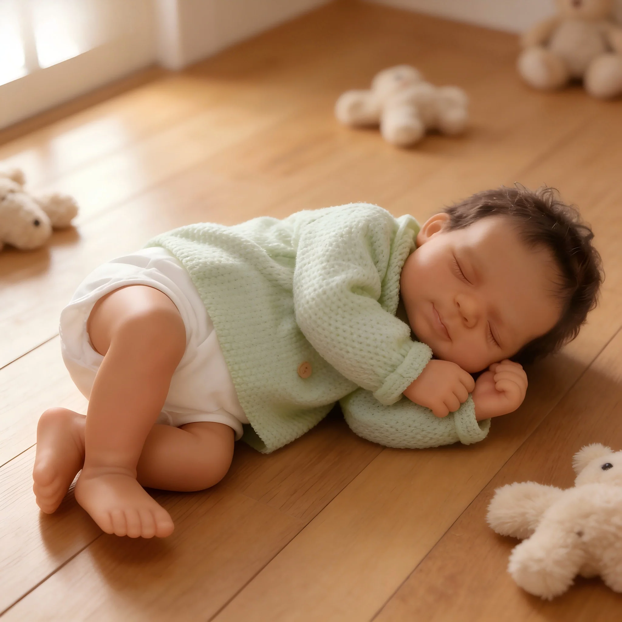 Bambole Reborn - Bambola Realistica da 18 Pollici con Corpo Morbido, Bambina Sveglia con Capelli Biondi Ricci, Reborn in Silicone Realistico