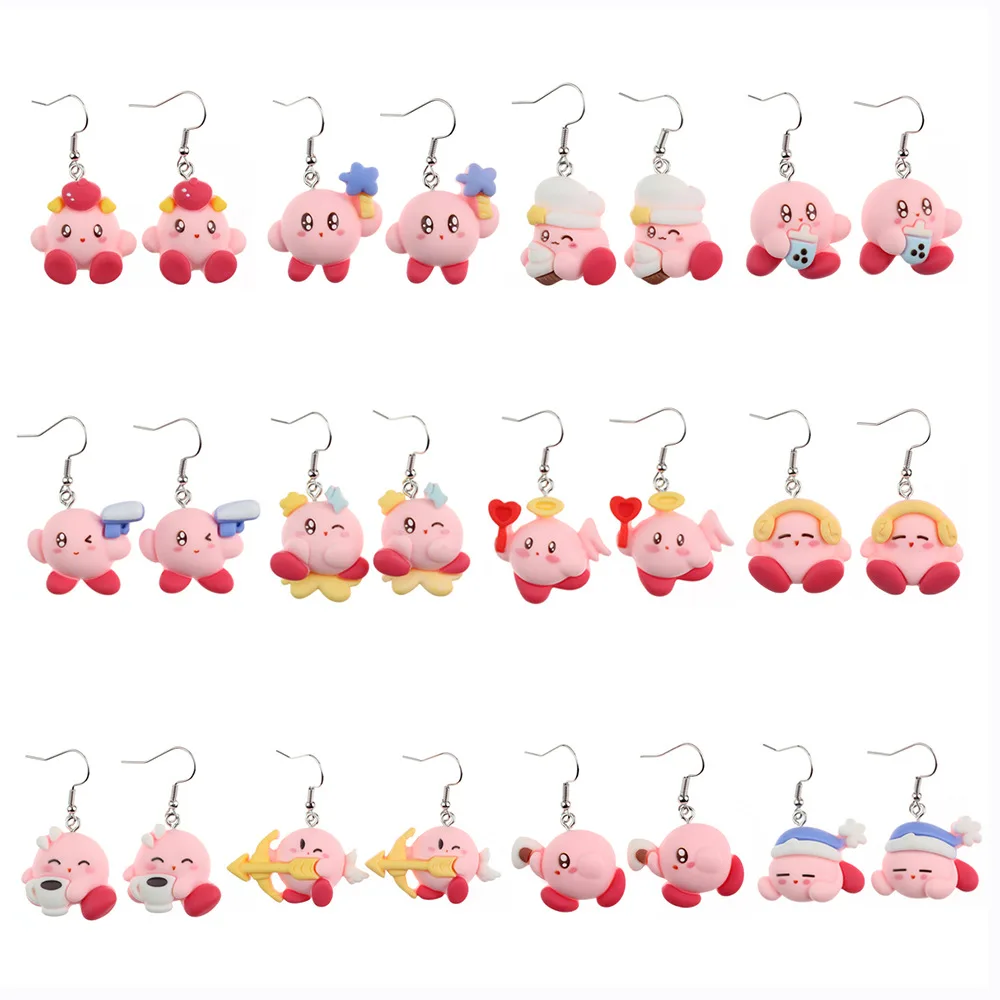 Ovxxons 1 Pair Fun Cute Cartoon Ice Cream Milk Tea Magic Stick Cubby Earrings Ear Hook Creative Girl Heart Ear Accessories