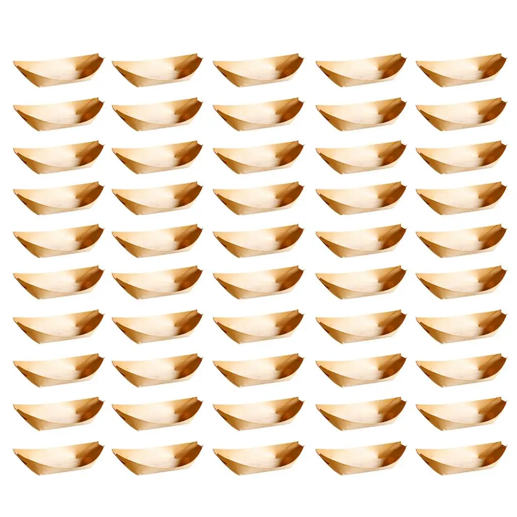 Disposable Paper Food Boat Sturdy Tray for Appetizers and Snacks Serving Solution for Parties and Catering Occasions