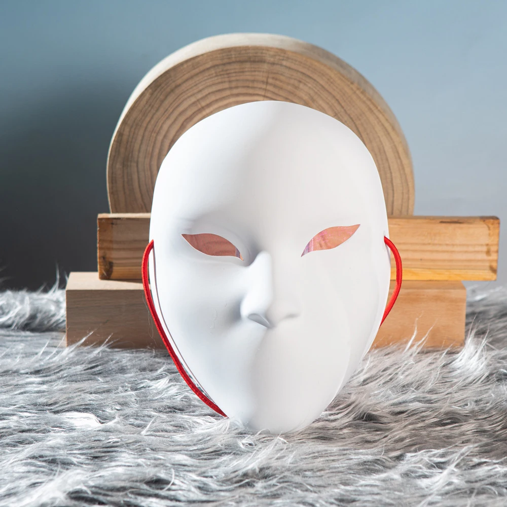 White Blank Diy Art Painting Face Cover Mask Women Men Halloween Masquerade Costume Party Cosplay Event Dress Up Props view 2