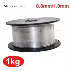 Gasless 304 Stainless Steel Wire Flux Core Wires 0.8mm/1.0mm/1.2mm 1kg Self-Shielded No Gas Iron Welding Machine Welder