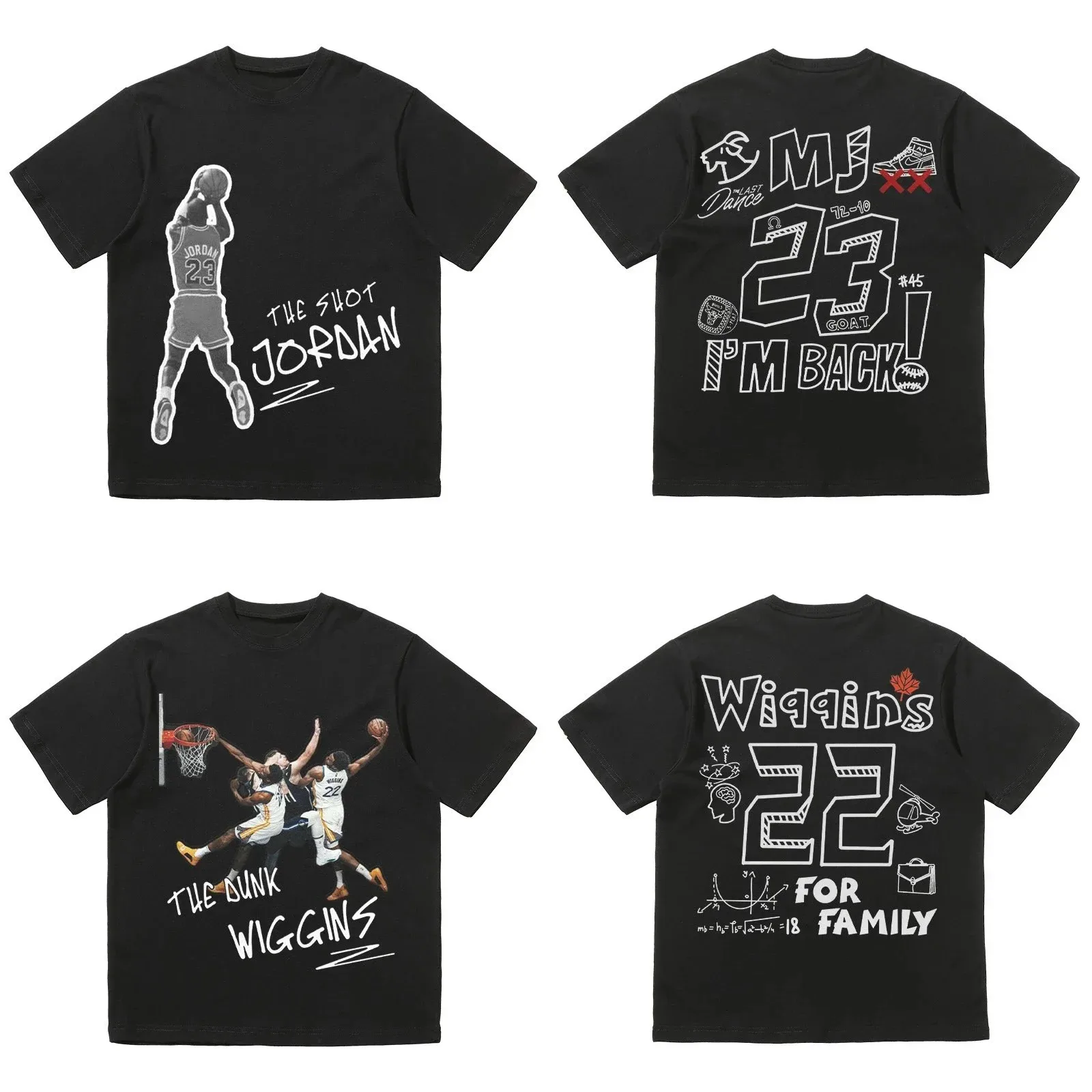 Cotton Men T Shirt Fashion Brand Casual Women Tshirt Sports Loose Tops NBA Basketball Stars James Funnly Print Short Sleeve Tee