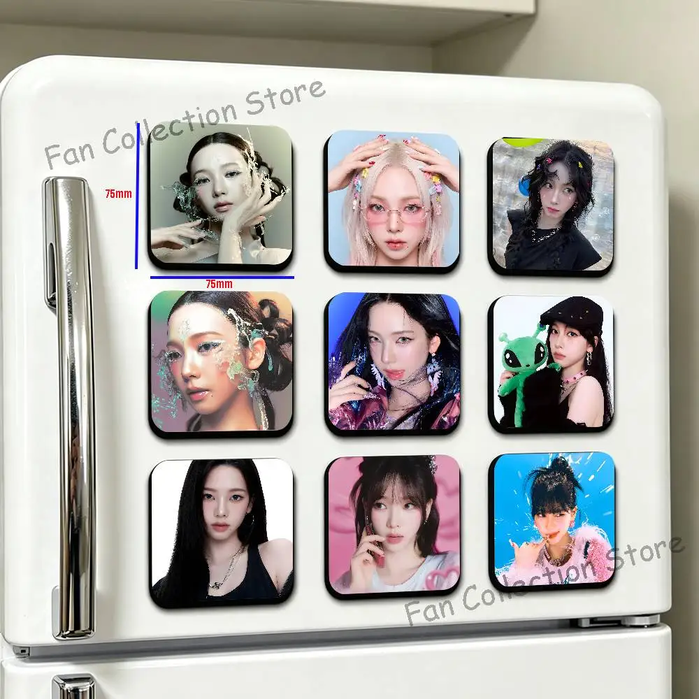 Singer K-Karina Cute Cartoon Anime Refrigerator Magnets Soft Magnetic Heat Transfer Refrigerator Magnets Gift
