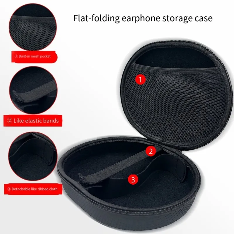 A98T For QCY H3 H3 PRO H3 Lite For QCY H4 Compatible Hard EVA Storage Bag Travel Carry Case For Headphone Headsets view 2