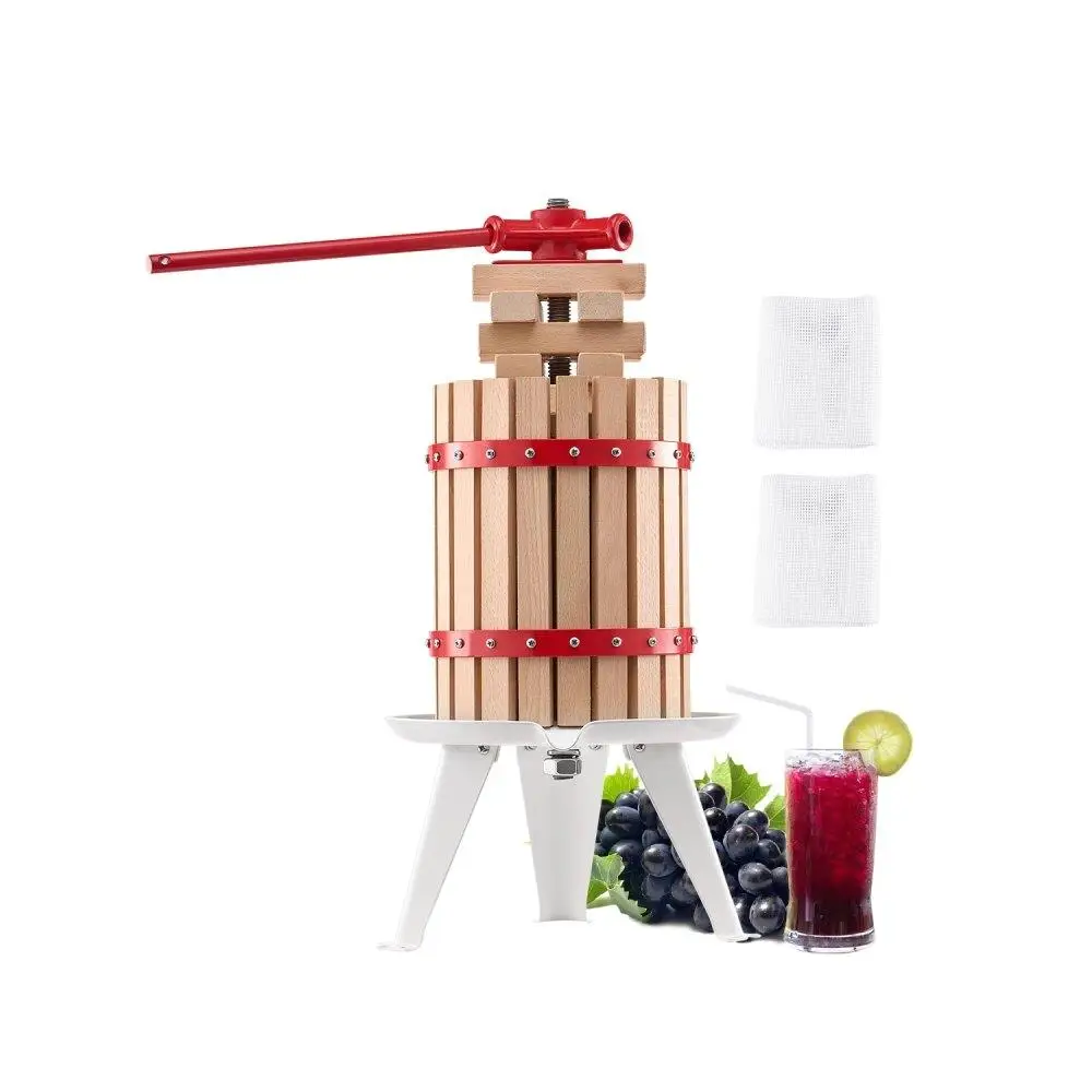 

Wooden Fruit for wine Press Manual 1.6 Gallon 6L Vintage for wine Making Equipment Juicer for Home Use