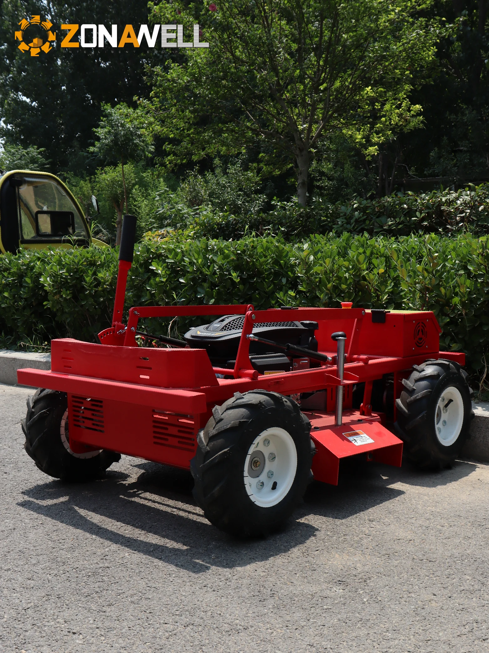 ZNW-600 Auto-Cruise RC Mower: Precise Route Planning, 30° Hill Tackle, USB Charging, Durable Steel Deck, for Both Residential an