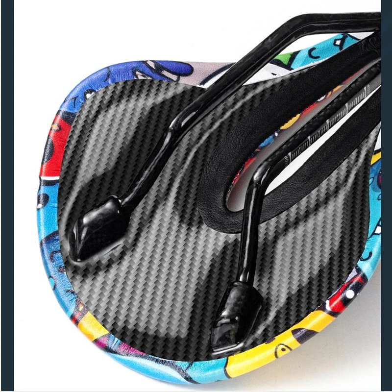 G798 Mountain Bike Colored Saddles Carbon Fiber Ultra-lightweight Bicycle Seat Cushion Road Folding Seat Bag Riding Equipment