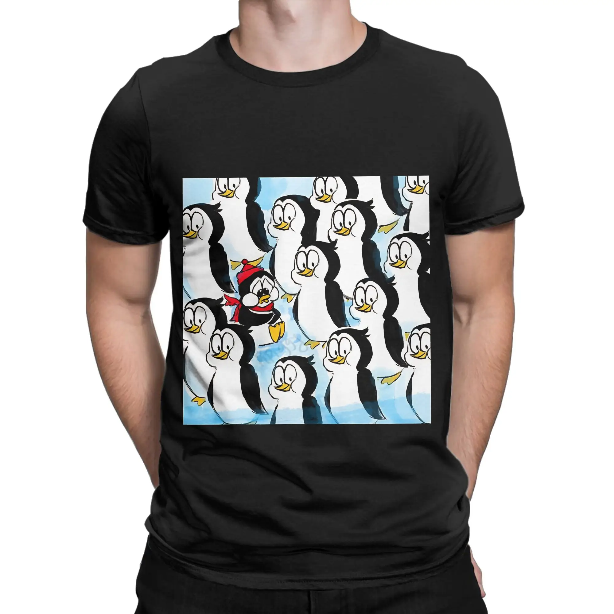 One of a kind chilly willy  Premium Shirt Funny Graphic 100% Cotton T-Shirt Chilly Willy Tops Tees For Men