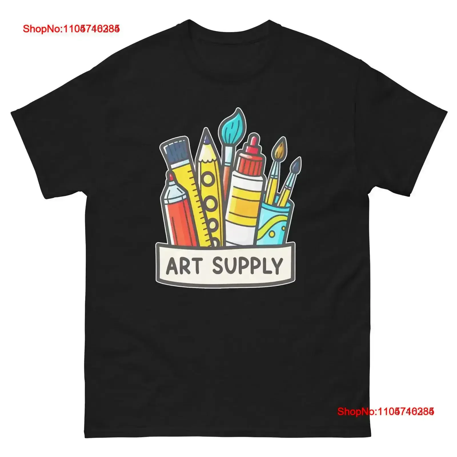 Art Supply School Classroom Object Office Teacher T Shirt vintage Washed fashion Comfortable Slightly Stylish Breathable
