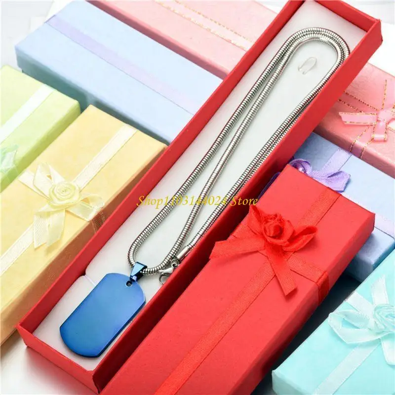 N5KE 맞춤형 인식표 펜던트 목걸이 조각 이름 날짜 텍스트 색상 그림