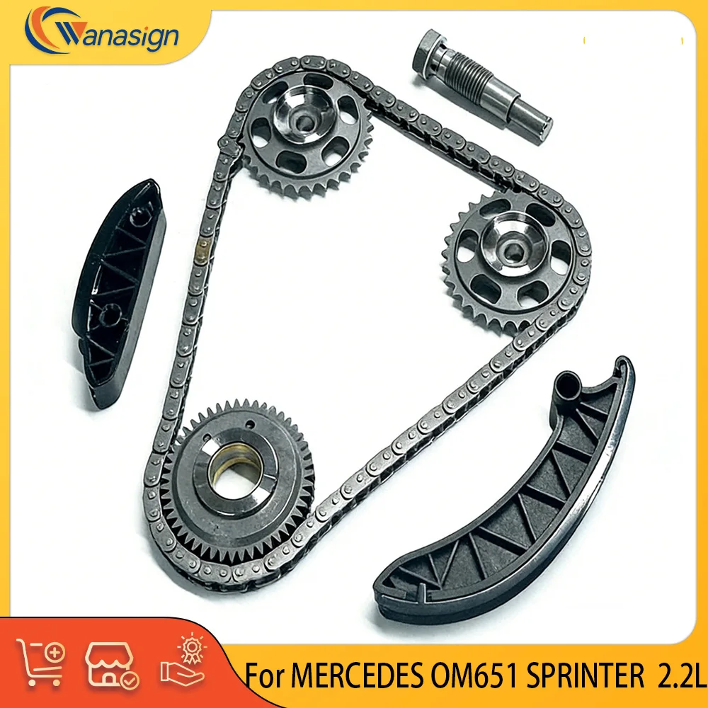 

Комплект цепи ГРМ деталей двигателя подходит для двигателей 2,2 л L4 Diesel OM651 для двигателей Mercedes-Benz 2,2 CDi для Jeep Compass