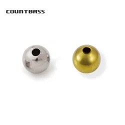 COUNTBASS 100pcs 2mm 3mm 4mm 5mm 6mm Hollow Brass Beads DIY Spinnerbaits Buzzbaits Flies Fishing Accessories Parts