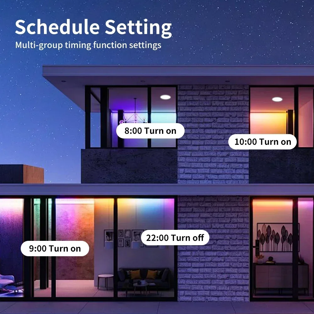 Lxin tuya AU plug Downlight WIFI, Smart LED Dimming Spots Light, 2700-6500k RGBCW Color Ceiling light, Voice Alexa Google Home view 5