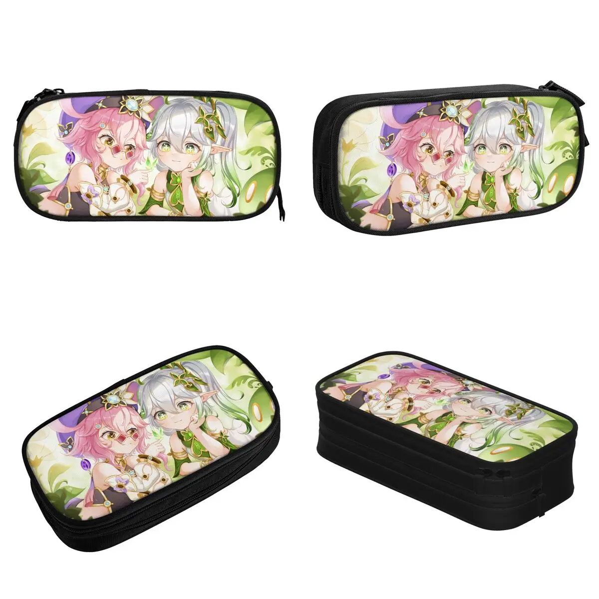 귀여운 Dori Nahida 연필 케이스 귀여운 Genshin Impact 애니메이션 펜 가방 어린이 대형 스토리지 사무실 화장품 연필 케이스