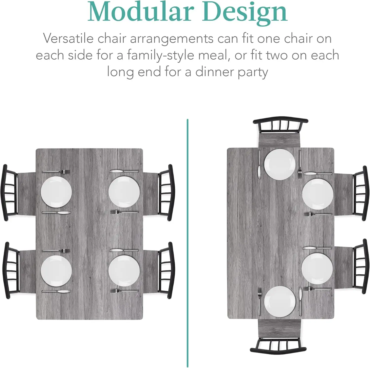 Mesa de comedor Rectangular de Metal y madera para interiores, juego de muebles modernos para cocina, comedor, comedor, 5 piezas