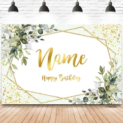 Custom Name Newborn Baby Shower Wedding Party Photography Backdrop Studio Photo Photocall Background Birthday Decorations Prop