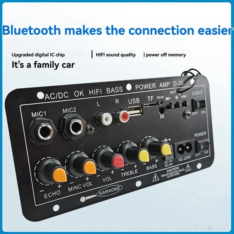 Scheda amplificatore Scheda amplificatore stereo Bluetooth digitale Scheda amplificatore per auto Audio Bluetooth Spina europea