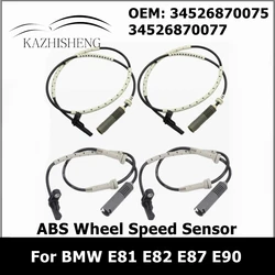 34526870075 34526870077 4Pcs Car Front & Rear ABS Wheel Speed Sensor for BMW E81 E82 E87 E90 34526760424 34526762476