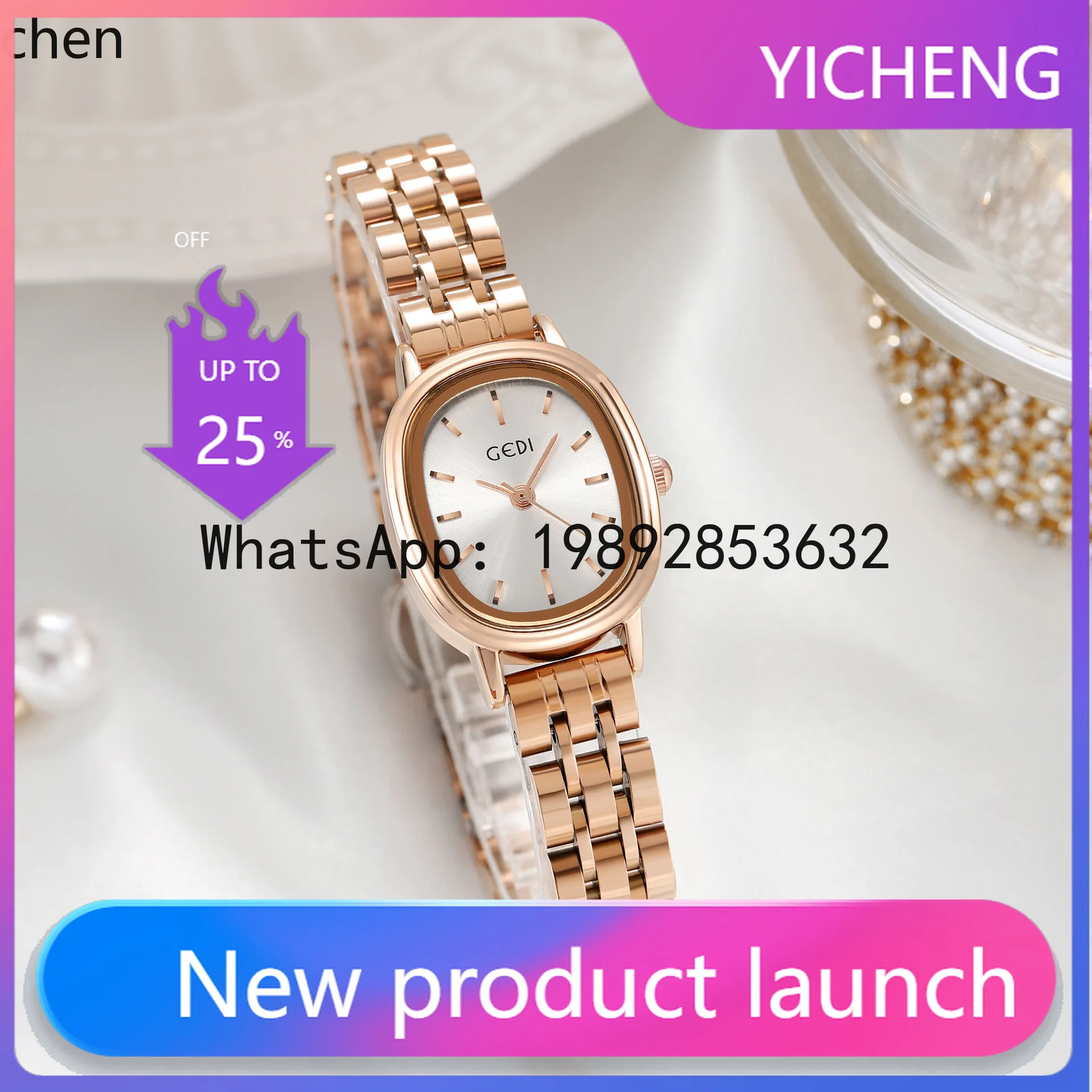 

ZZ small dial women's watch, niche high-end watch, stainless steel minimalist style ladies' watch