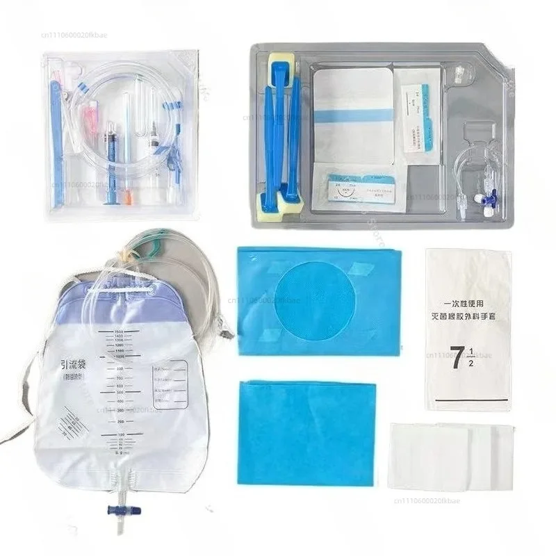 Disposable Thoracoabdominal Drainage Catheter Kit Pig Tail Drainage Tube Set