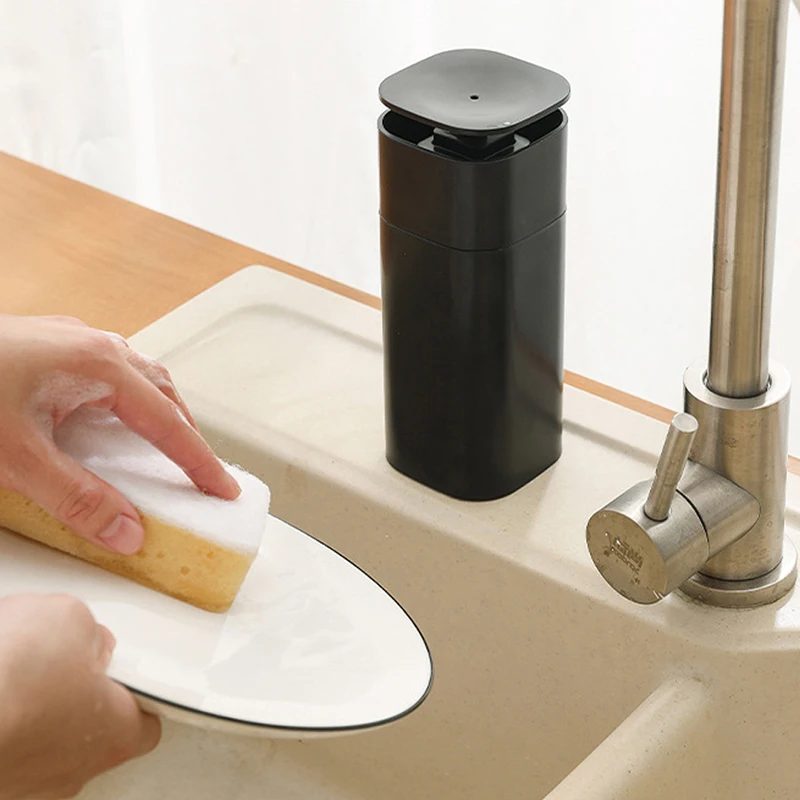 500ml Soap Dispenser for Kitchen Sink Countertop Dish Soap Dispenser Bathroom Pressing Hands Washing Soap Storage Container