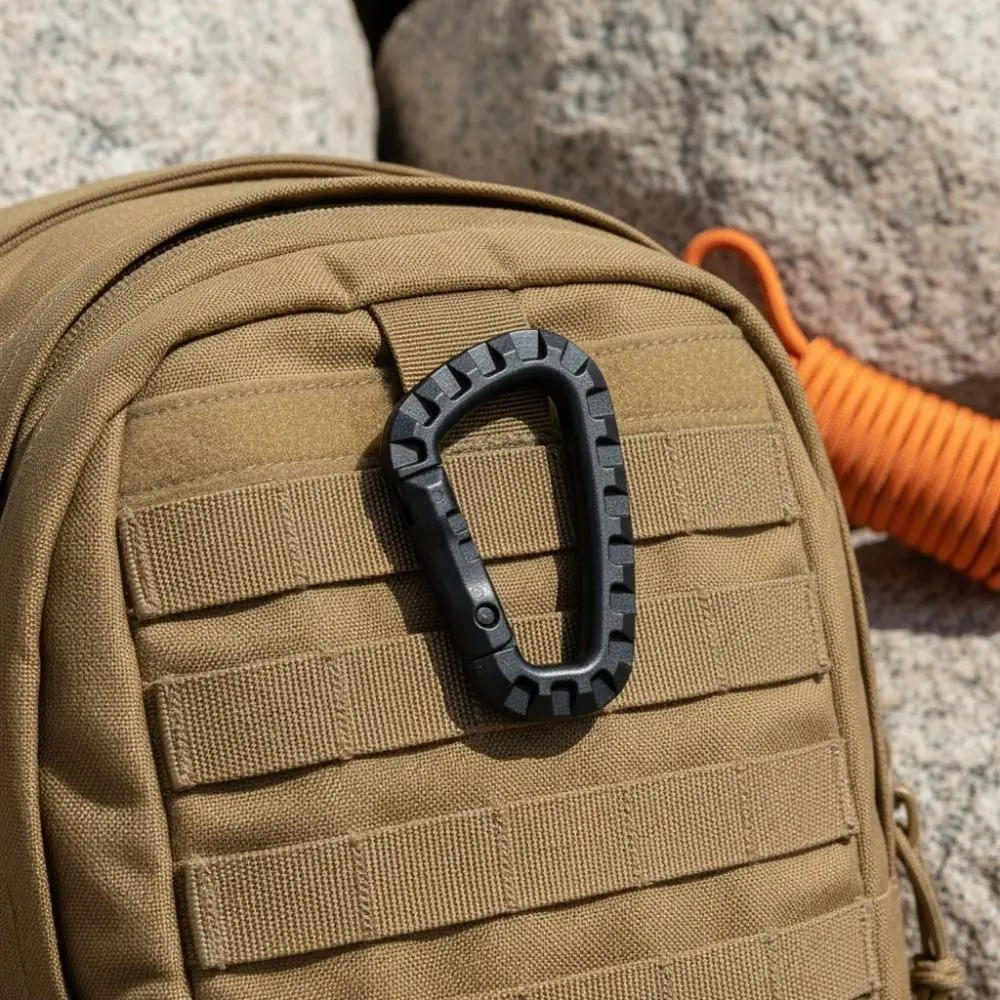 16 Pcs Duarble Light Weight Carabiner Heavy Duty Mini D Shape Buckle D Rings Mountaineering