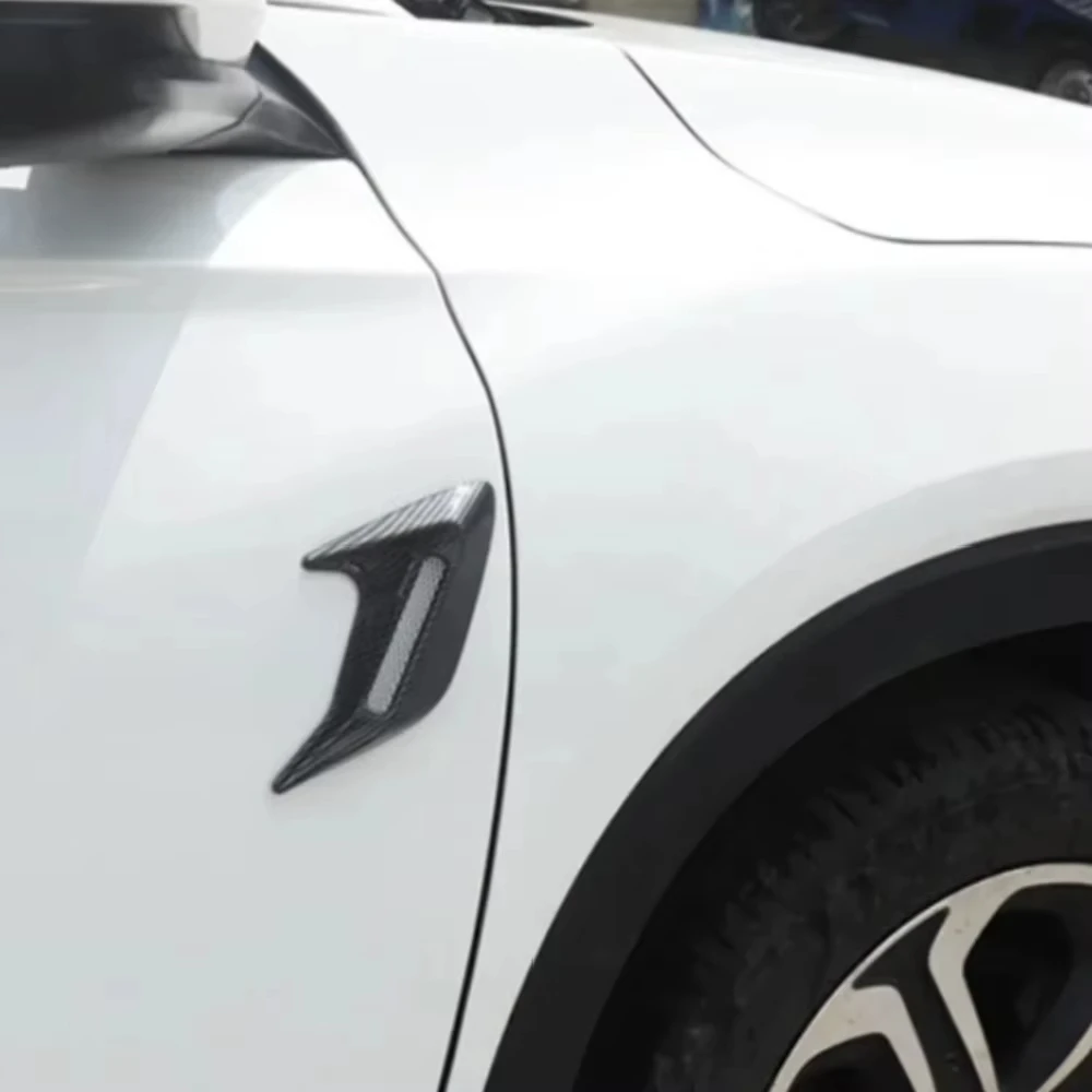 ألياف الكربون سيارة القرش الخياشيم درابزين الجانب تدفق الهواء منفذ تنفيس لاصقة تزيين غطاء الكسوة ملصق مائي تصفيف السيارة العالمي #4