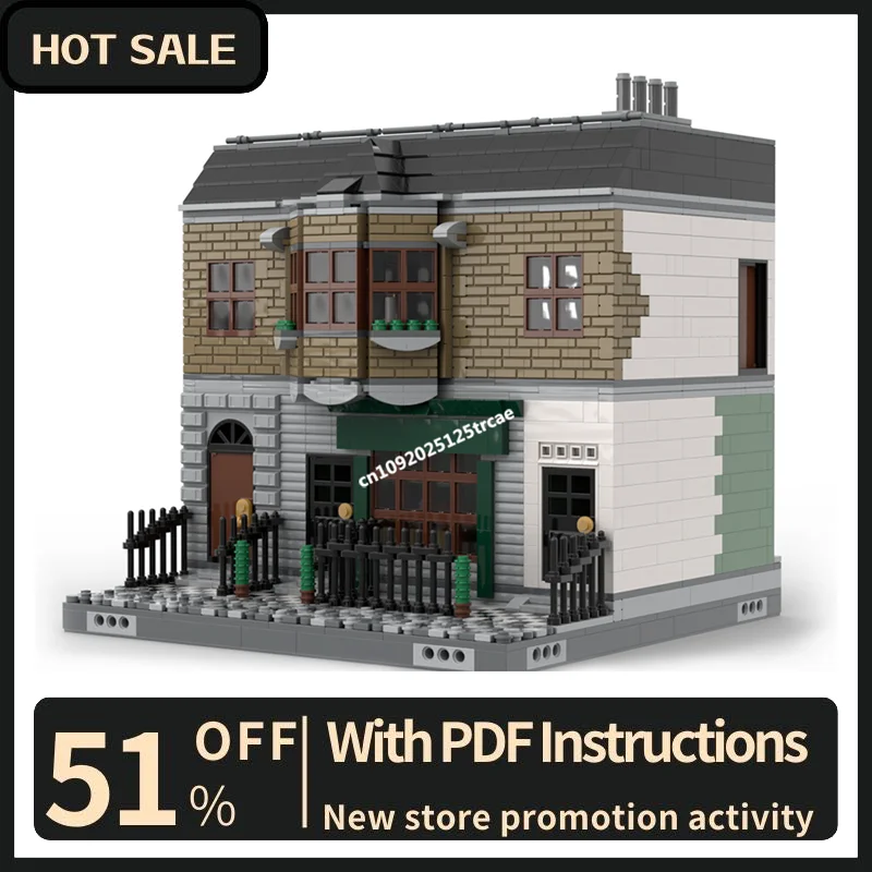 New City Hot Selling Street View Moc Modular 221B Baker Street Model Building Blocks Diy Creative Ideas Kid Toy Birthday Gift