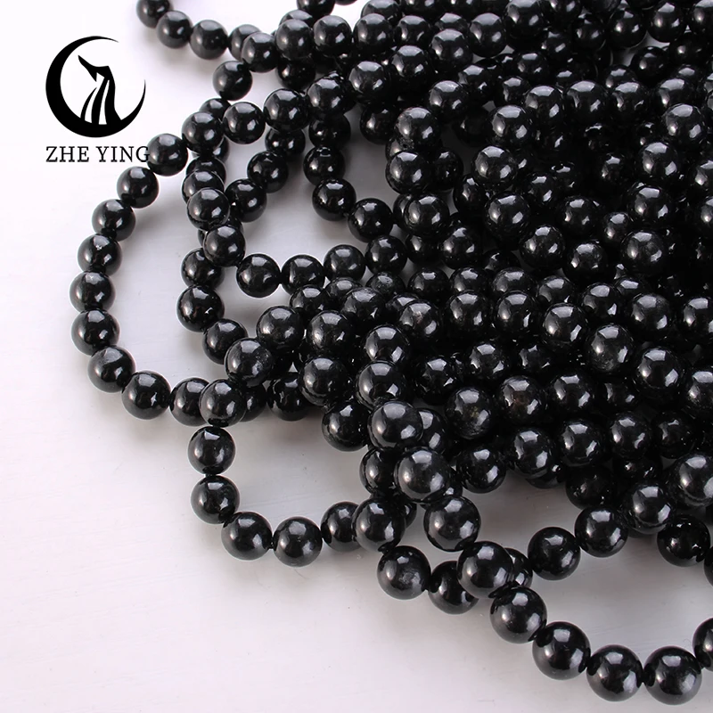 Zhe Ying Natural Hypersthene Stone Beads Round Loose Gemstone Beads for Bracelet Making Diy Jewelry Supply