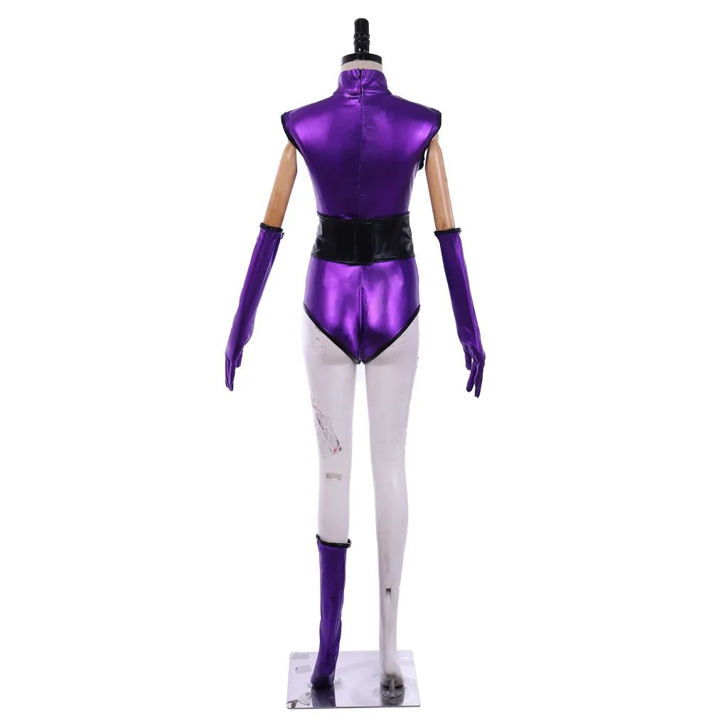 Game Mortal Mileena Kombat Cosplay Costume Women battle Purple Jumpsuit with Mask Halloween Carnival Party Full Suit