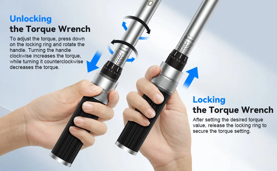 GOYOJO 8-Pcs Magnetic Torque Wrench Kit, 10-60Nm Ultra-Thin Spark Plug Replacement Kit for Exhaust System Maintenance DIY