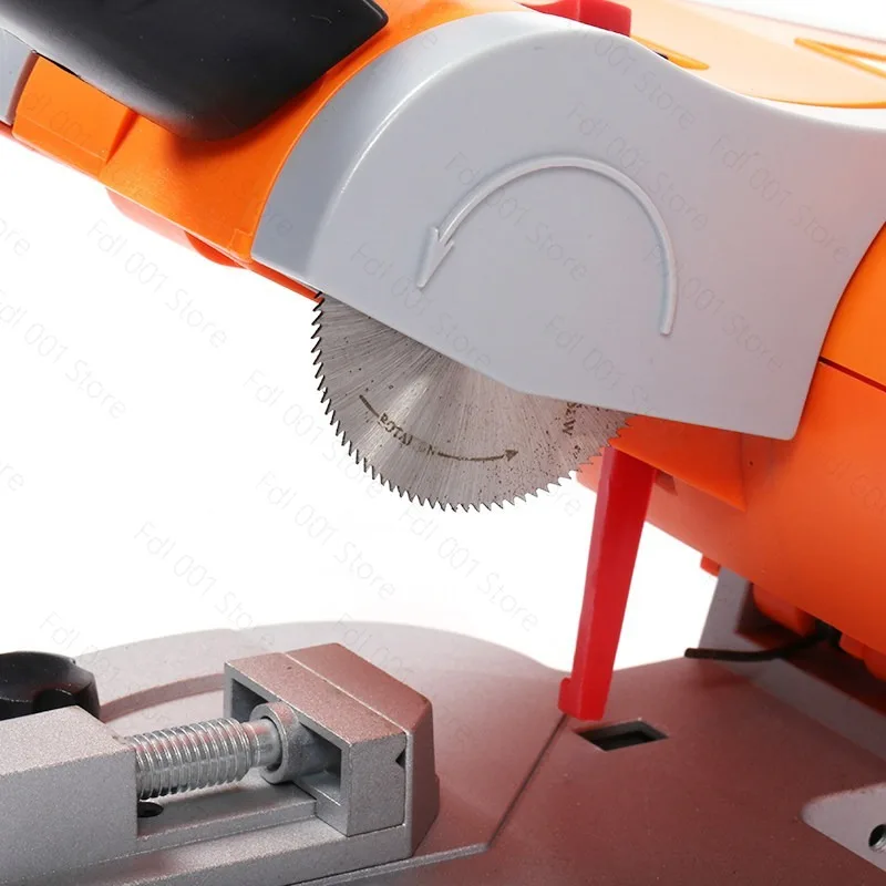 Portable Mini Cut-Off Saw Benchtop Adjustable Angle Small Chop Saw 45-Degree Cutting Tool for DIY & Small Material Cutting