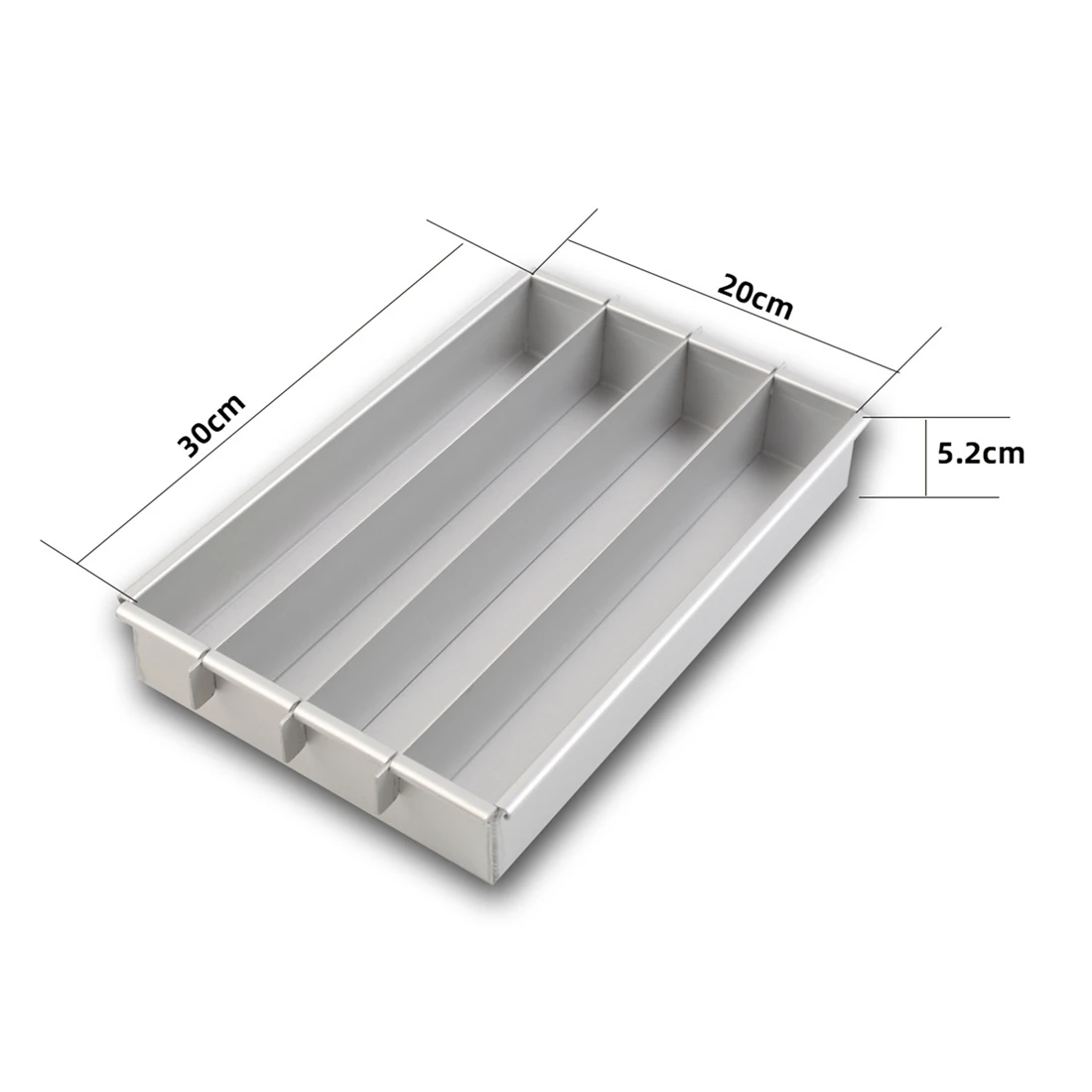 مقلاة كيك HITL Battenberg Battenberg، ألومنيوم مؤكسد بوزن تجاري، فضي B #3