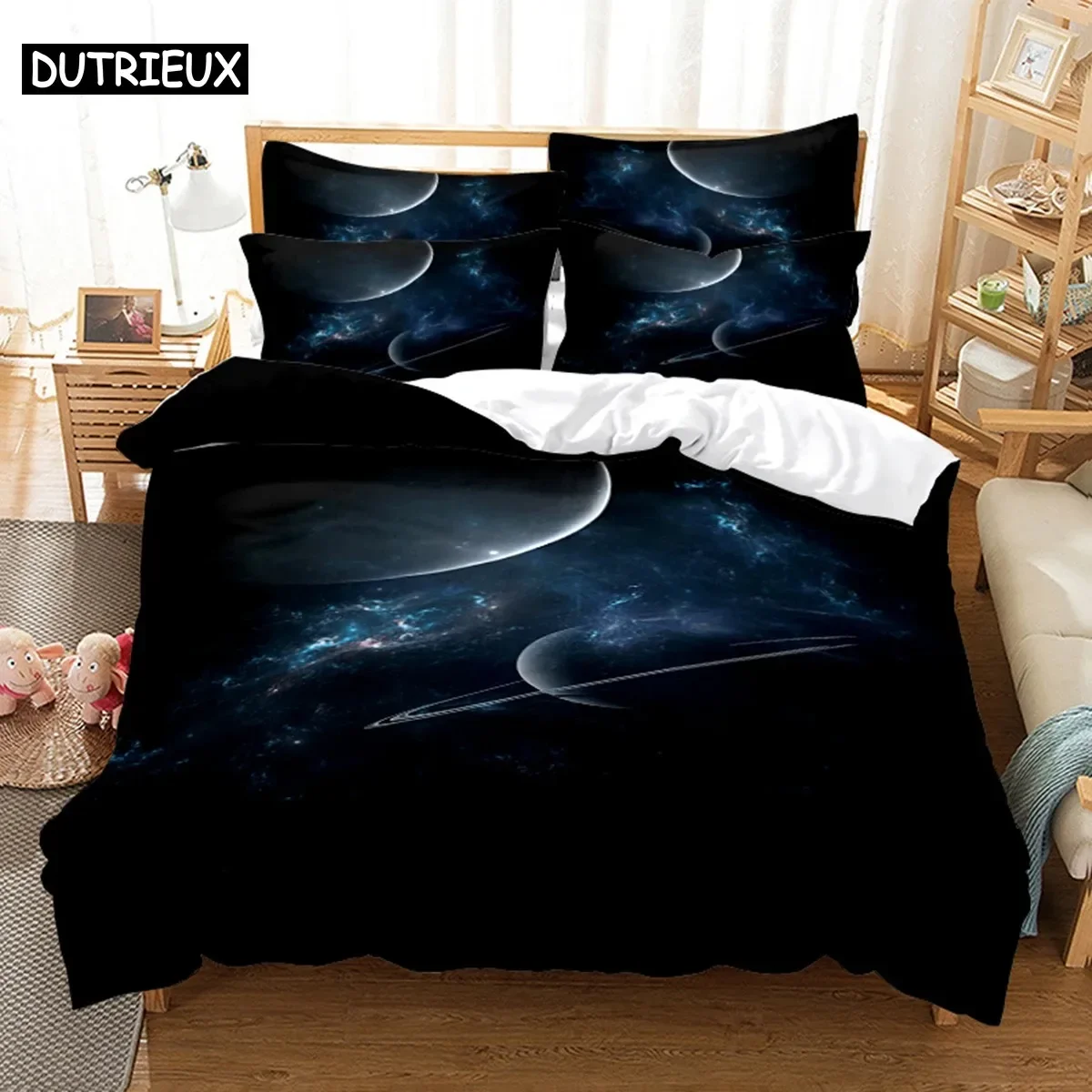 Aurora And Stars Bedding Set Duvet Cover Set 3d Bedding Digital Printing Bed Linen Queen Size Bedding Set Fashion Design