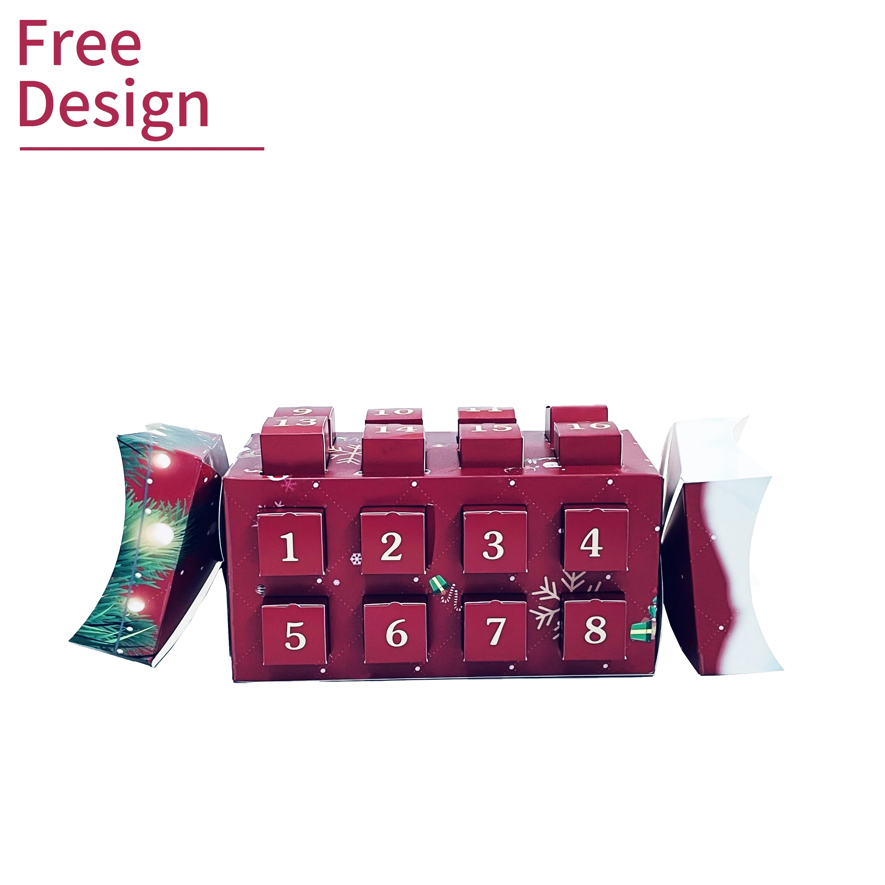 Customization.Custom Fold Kids Ramadan Chocolate Box Paper Advent Calendar for Sweets Gift Box Packaging